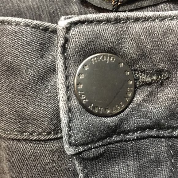 NWT Maje Skinny Taille Haute Grey Jeans size 24 - Picture 7 of 12